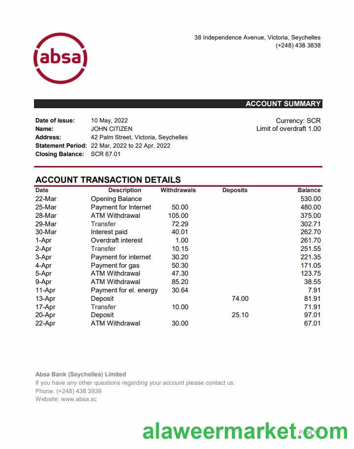 Seychelles ABSA bank statement xls